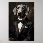 Weimaraner mit einem Tuxedo Vertikal Poster (Vorne)