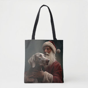 Weimaraner mit Weihnachtsmann Festive Weihnachten Tasche