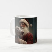Weimaraner mit Weihnachtsmann Weihnachten Kaffeetasse (Vorderseite Links)
