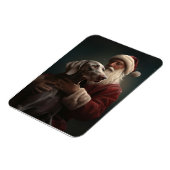 Weimaraner mit Weihnachtsmann Weihnachten Magnet (Linke Seite)