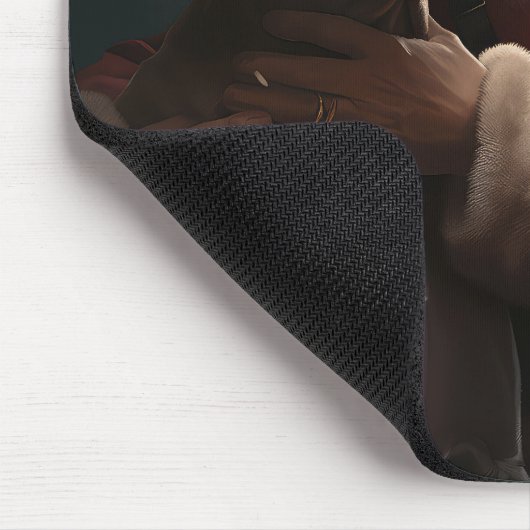 Weimaraner mit Weihnachtsmann Weihnachten Mousepad (Ecke)