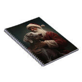 Weimaraner mit Weihnachtsmann Weihnachten Notizblock (Rechte Seite)