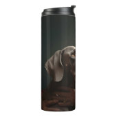 Weimaraner mit Weihnachtsmann Weihnachten Thermosbecher (Nach links gedreht)