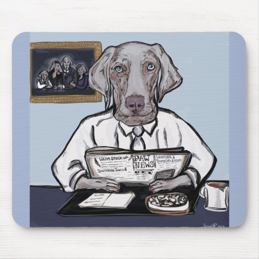 Weimaraner Mousepad (Vorne)