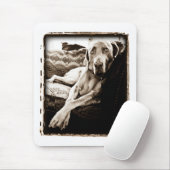 Weimaraner Nation: "Ballous Stuhl " Mousepad (Mit Mouse)