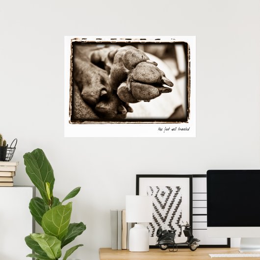 Weimaraner Nation : "Der Fuß gut gereist" Poster (Heimbüro)
