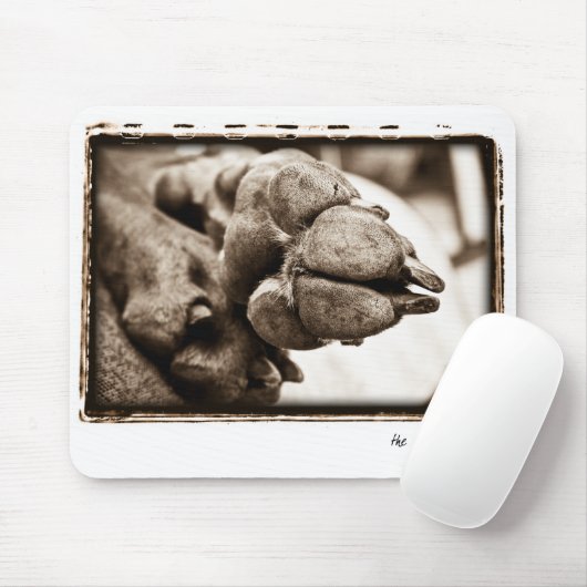 Weimaraner Nation: "Der Fuß reiste gut " Mousepad (Mit Mouse)