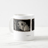 Weimaraner Nation: "Durchdachten Starren " Kaffeetasse (Vorderseite Links)