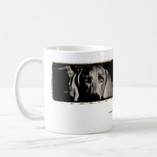 Weimaraner Nation: "Durchdachten Starren " Kaffeetasse (Links)