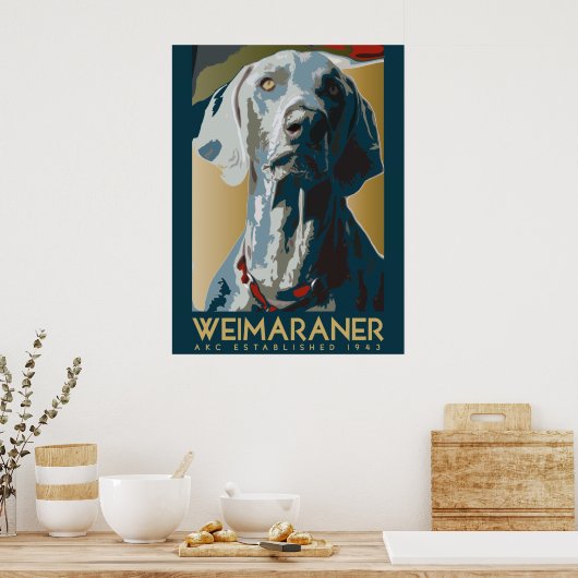 Weimaraner Nation: HUNDEZUCHTVERBAND Weimaraner Poster (Küche)