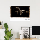 Weimaraner Nation: Weimaraner im Schatten Poster (Heimbüro)