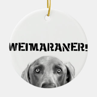 Weimaraner Nation: Weimaraner in einem Kasten! Keramikornament