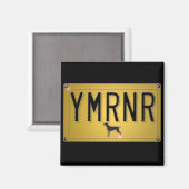 Weimaraner Nation: YMRNR-Lizenzschild Magnet (Vorderseite/Rückseite)