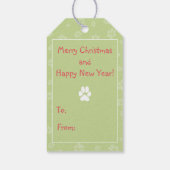 Weimaraner niedlicher Welpe mit Schal Dog Portrait Geschenkanhänger (Rückseite)