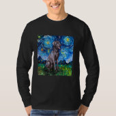 Weimaraner Night T-Shirt (Vorderseite)