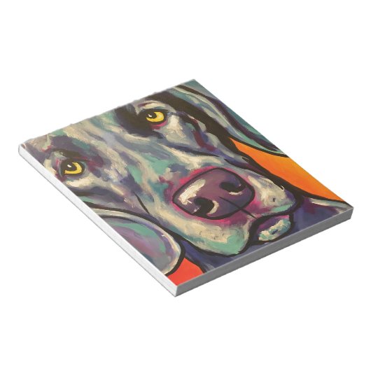 Weimaraner Notizblock (angewinkelt)