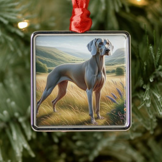 Weimaraner Ornament Aus Metall (Baum)