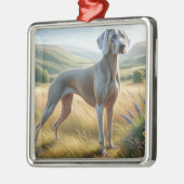 Weimaraner Ornament Aus Metall (Links)