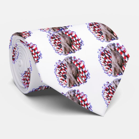 Weimaraner Patriot Krawatte (Gerollt)