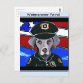 WEIMARANER PATROL OFFICER POSTKARTE (Vorne/Hinten)