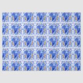 Weimaraner peering thru the letter "O" in Gold Seidenpapier (Vorderseite)