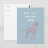 Weimaraner Personalisierter Hundename Postkarte (Vorne/Hinten)