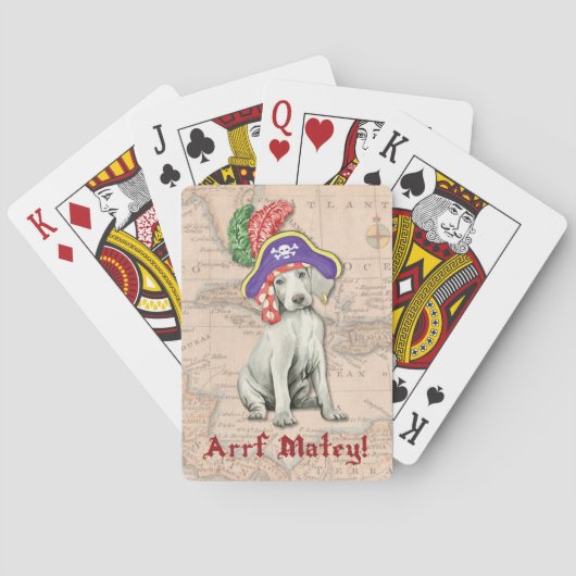 Weimaraner Pirate Bicycle Playing Cards Spielkarten (Rückseite)