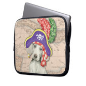 Weimaraner Pirate Laptopschutzhülle (Vorderseite Links)
