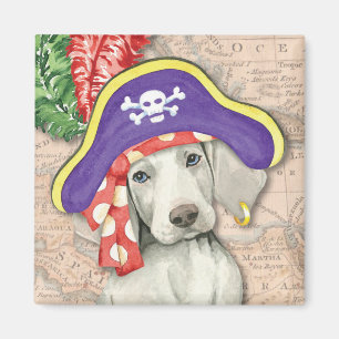 Weimaraner Pirate Magnet