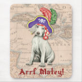 Weimaraner Pirate Mousepad (Vorne)