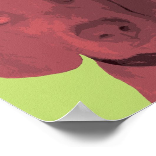 Weimaraner Pop-Art Ornament Poster (Ecke)