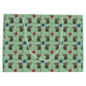 Weimaraner Portrait Große Geschenktüte (Rückseite)