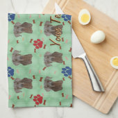 Weimaraner Portrait Handtuch (Viertel Falte)