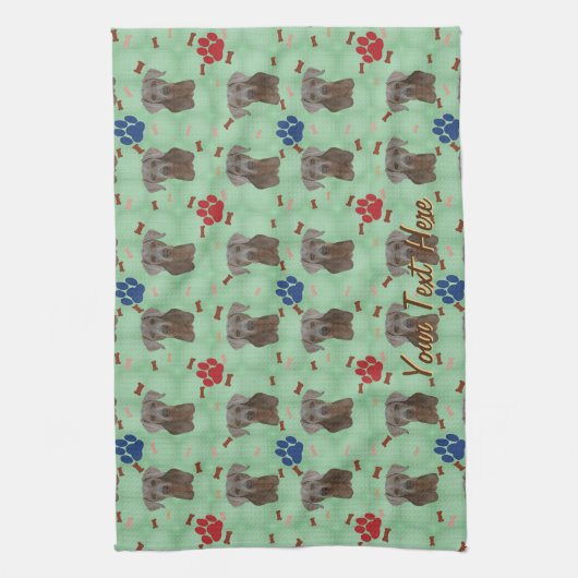 Weimaraner Portrait Handtuch (Vertikal)