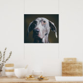 Weimaraner Portrait Poster (Küche)