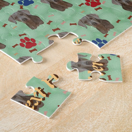 Weimaraner Portrait Puzzle (Seite)