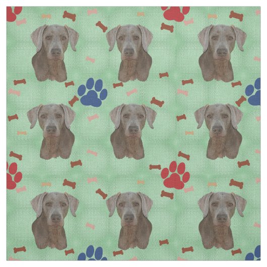 Weimaraner Portrait Stoff (Muster)