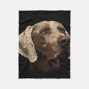 Weimaraner Porträt Fleecedecke