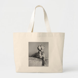 Weimaraner Porträt Jumbo Stoffbeutel