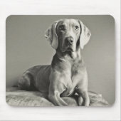Weimaraner Porträt Mousepad (Vorne)