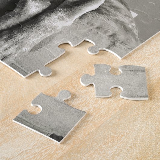 Weimaraner Porträt Puzzle (Seite)