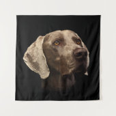 Weimaraner Porträt Wandteppich (Vorderseite)