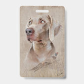 Weimaraner Poster Canvas Print Tapestes Acryl Pr Ausweis (Rückseite)