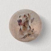 Weimaraner Poster Canvas Print Tapestes Acryl Pr Button (Vorderseite)