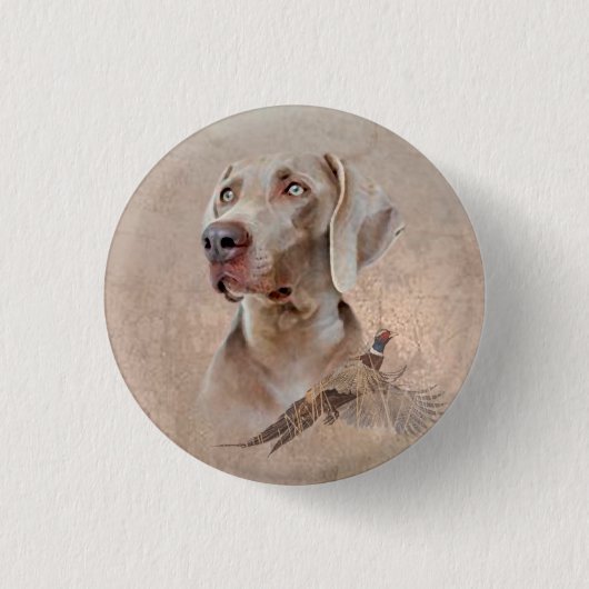 Weimaraner Poster Canvas Print Tapestes Acryl Pr Button (Vorderseite)