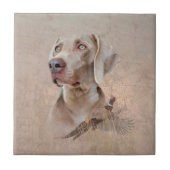 Weimaraner Poster Canvas Print Tapestes Acryl Pr Fliese (Vorderseite)