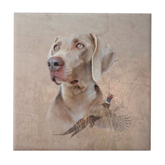 Weimaraner Poster Canvas Print Tapestes Acryl Pr Fliese (Vorderseite)