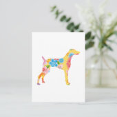 Weimaraner Postkarte (Stehend Vorderseite)