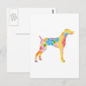 Weimaraner Postkarte (Vorne/Hinten)