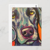 Weimaraner Postkarte (Vorne/Hinten)